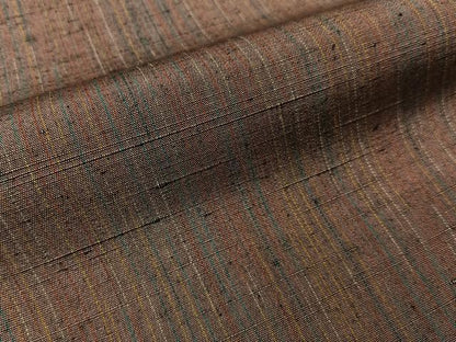 平和屋着物■上質な紬　縞　正絹　逸品　BAAY6053hj