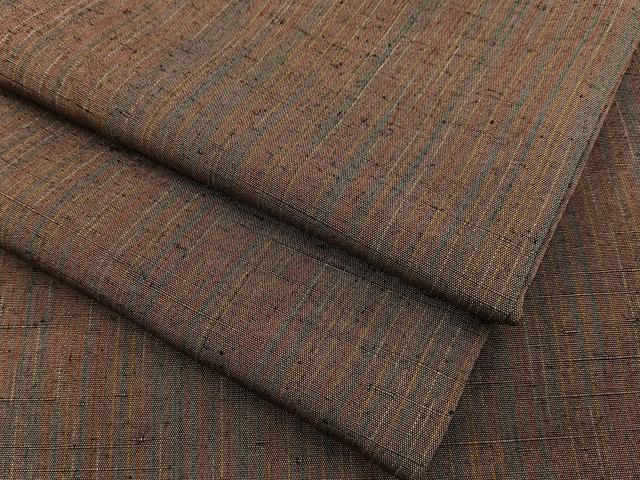 平和屋着物■上質な紬　縞　正絹　逸品　BAAY6053hj