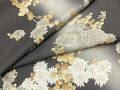 平和屋着物●上質な小紋　草花文　暈し染め　正絹　逸品　BAAY6059hj