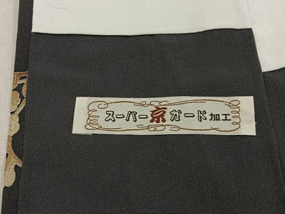 平和屋着物●上質な小紋　草花文　暈し染め　正絹　逸品　BAAY6059hj