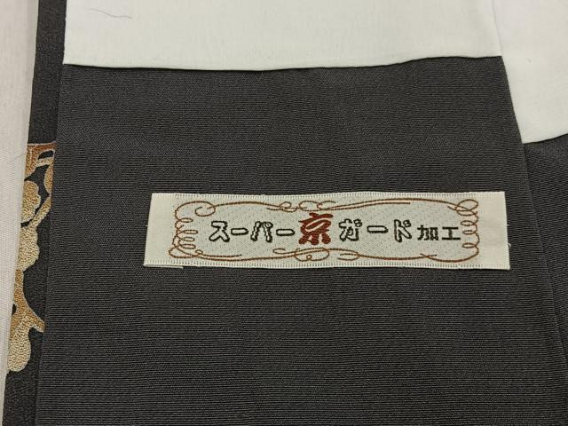 平和屋着物●上質な小紋　草花文　暈し染め　正絹　逸品　BAAY6059hj