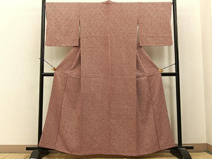 平和屋着物■大変加工の良い総絞り小紋　正絹　逸品　BAAY6060hj