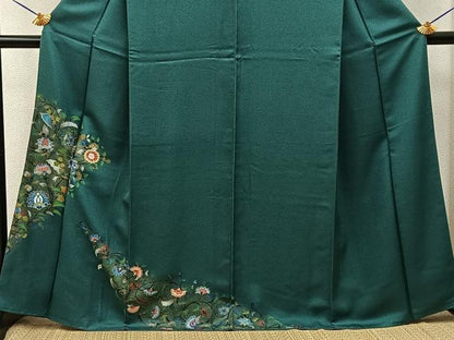 平和屋着物●訪問着　更紗花唐草文　金彩　正絹　逸品　BAAY6062hj