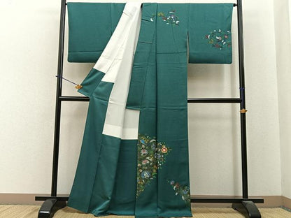 平和屋着物●訪問着　更紗花唐草文　金彩　正絹　逸品　BAAY6062hj