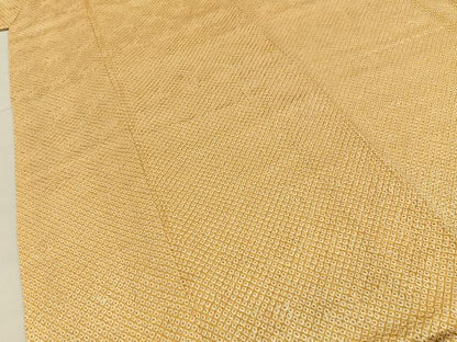 平和屋着物■大変加工の良い総絞り小紋　正絹　逸品　BAAY6066hj