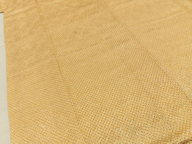 平和屋着物■大変加工の良い総絞り小紋　正絹　逸品　BAAY6066hj
