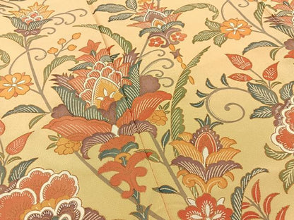 平和屋着物●訪問着　更紗花唐草文　金彩　正絹　逸品　BAAY6067hj