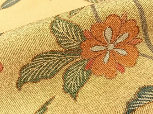 平和屋着物●訪問着　更紗花唐草文　金彩　正絹　逸品　BAAY6067hj