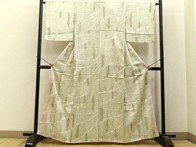 平和屋着物■上質な小紋　樹林文　正絹　逸品　BAAY6075hj