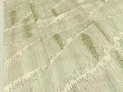 平和屋着物■上質な小紋　樹林文　正絹　逸品　BAAY6075hj
