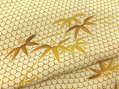 平和屋着物■上質な小紋　笹　正絹　逸品　BAAY6079hj