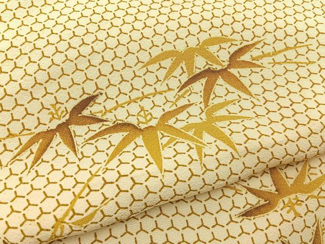 平和屋着物■上質な小紋　笹　正絹　逸品　BAAY6079hj