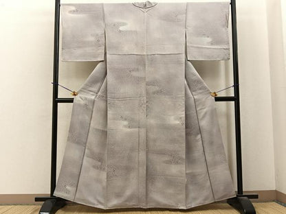 平和屋着物■上質な小紋　草花文　暈し染め　正絹　逸品　BAAY6081hj