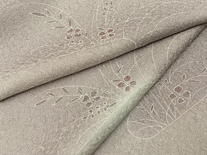 平和屋着物■上質な小紋　草花文　暈し染め　正絹　逸品　BAAY6081hj