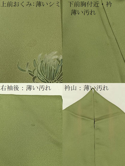 平和屋着物■訪問着　刺繍　菊　正絹　逸品　BAAY6088hj