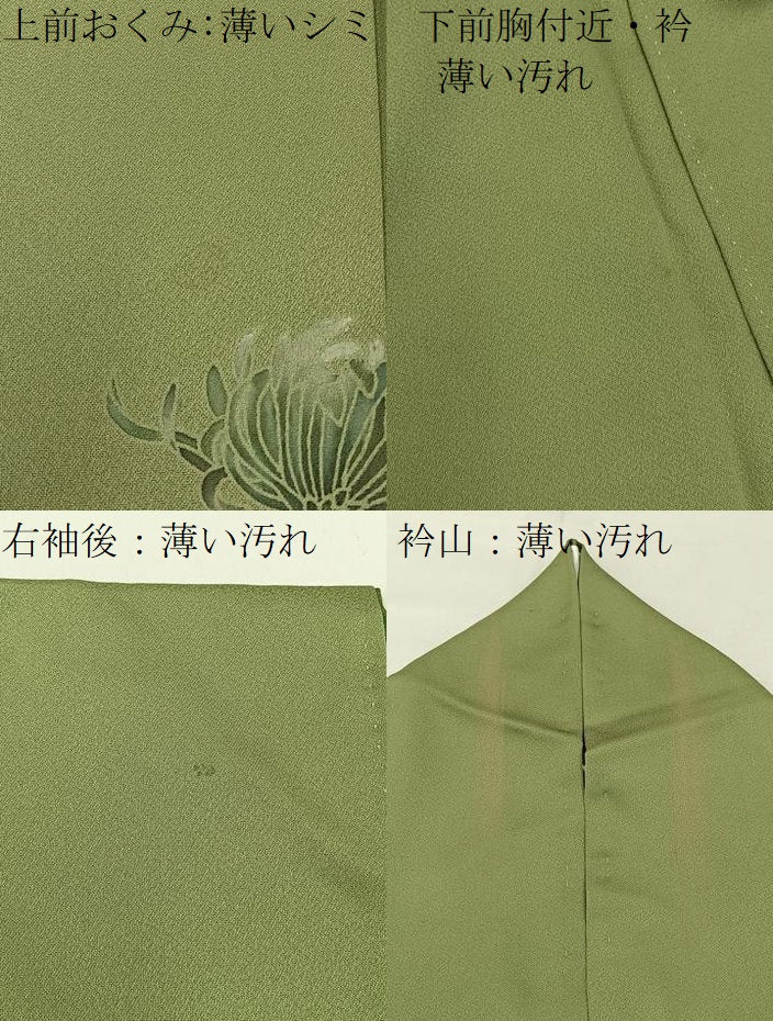 平和屋着物■訪問着　刺繍　菊　正絹　逸品　BAAY6088hj