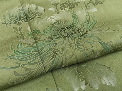 平和屋着物■訪問着　刺繍　菊　正絹　逸品　BAAY6088hj