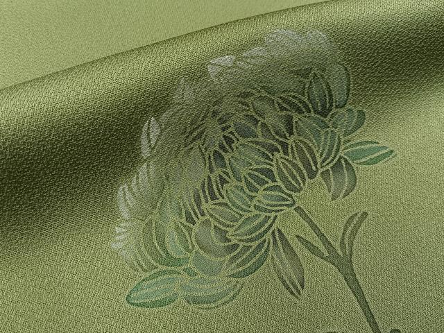 平和屋着物■訪問着　刺繍　菊　正絹　逸品　BAAY6088hj