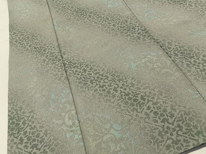 平和屋着物■上質な小紋　鳳凰花文　鬼しぼ縮緬　正絹　逸品　BAAY6089hj