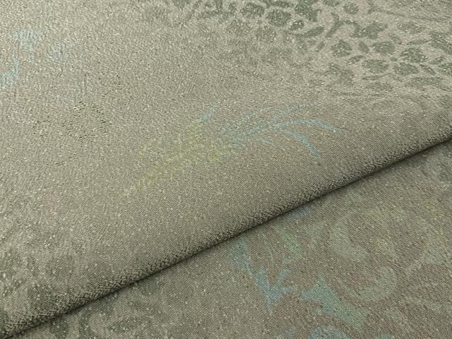 平和屋着物■上質な小紋　鳳凰花文　鬼しぼ縮緬　正絹　逸品　BAAY6089hj