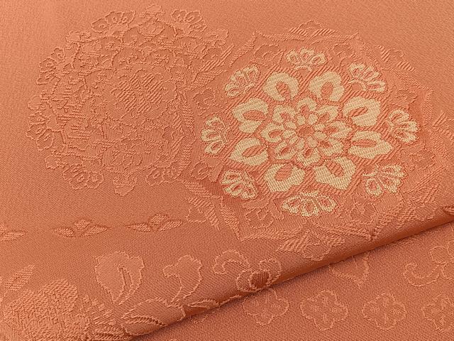 平和屋着物●無地絵羽訪問着　正倉院花文　甚三紅色　正絹　逸品　未使用　BAAY6092hj