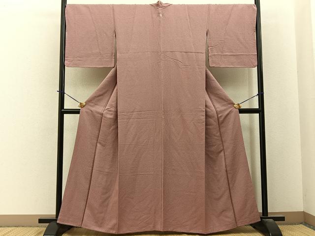 平和屋着物■上質な色無地　紋意匠　鴇浅葱色　正絹　逸品　BAAY6094hj