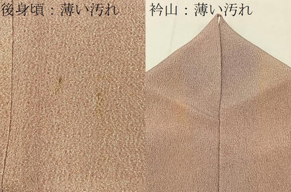 平和屋着物■上質な小紋　霞文　暈し染め　鬼しぼ縮緬　正絹　逸品　BAAY6099hj