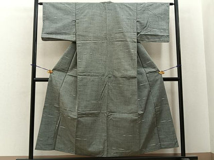 平和屋着物■上質な紬　胴抜き仕立て　霞文　正絹　逸品　BAAY6100hj