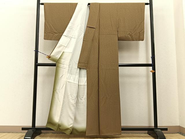 平和屋着物■上質な小紋　梅　正絹　逸品　BAAY6105hj