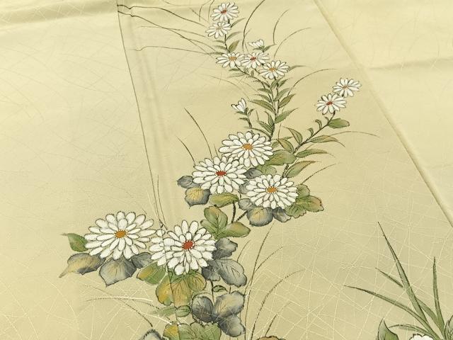 平和屋着物■訪問着　手描き　流水花文　暈し染め　金彩　正絹　逸品　BAAY6107hj