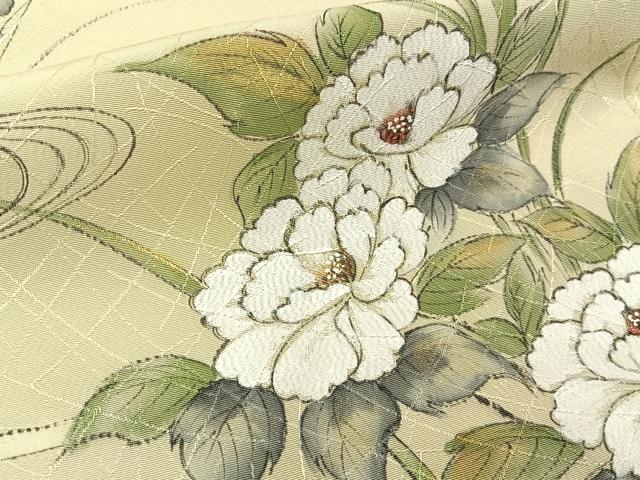 平和屋着物■訪問着　手描き　流水花文　暈し染め　金彩　正絹　逸品　BAAY6107hj