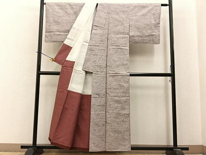 平和屋着物■上質な紬　万寿菊　正絹　逸品　BAAY6116hj