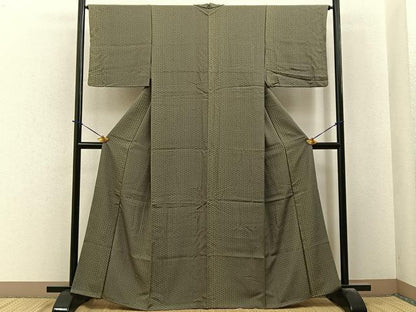 平和屋着物●上質な小紋　変わり七宝文　正絹　逸品　BAAY6129hj