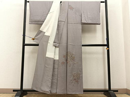 平和屋着物■中国三大刺繍　スワトウ相良刺繍　訪問着　総刺繍　御所車花文　金糸　正絹　逸品　BAAY6130hj