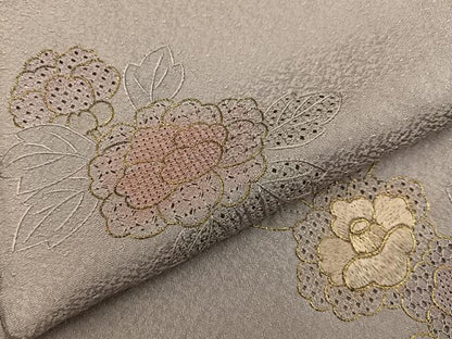 平和屋着物■中国三大刺繍　スワトウ相良刺繍　訪問着　総刺繍　御所車花文　金糸　正絹　逸品　BAAY6130hj