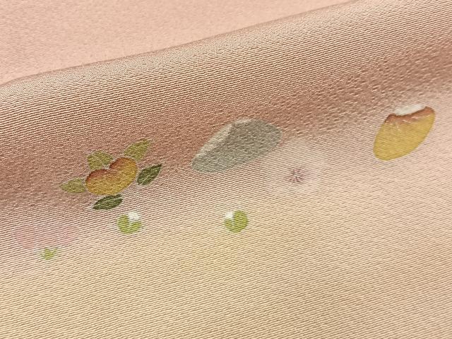 平和屋着物●訪問着　友禅　作家物　貝桶花文　暈し染め　正絹　逸品　BAAY6138hj