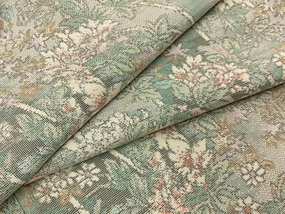 平和屋着物■上質な紬　草花文　正絹　逸品　BAAY6139hj