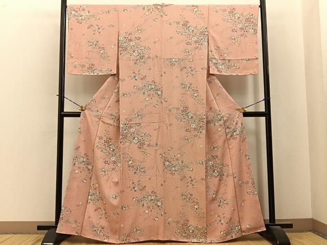 平和屋着物■上質な小紋　辻が花　金彩　正絹　逸品　未使用　BAAY6142hj