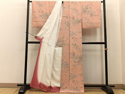 平和屋着物■上質な小紋　辻が花　金彩　正絹　逸品　未使用　BAAY6142hj