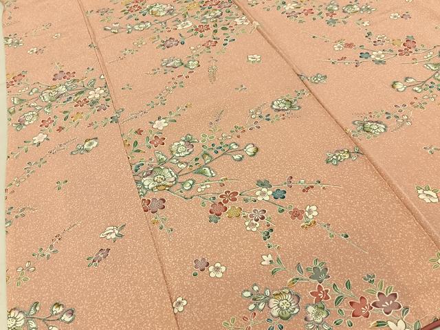 平和屋着物■上質な小紋　辻が花　金彩　正絹　逸品　未使用　BAAY6142hj