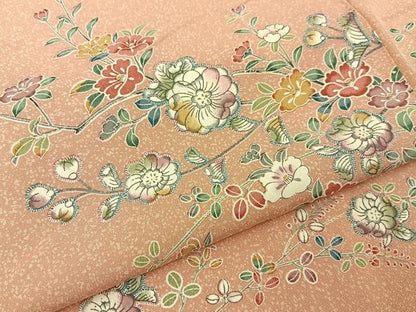 平和屋着物■上質な小紋　辻が花　金彩　正絹　逸品　未使用　BAAY6142hj