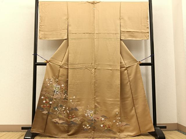 平和屋着物●豪華色留袖　松竹梅　流水御所車文　暈し染め　金彩　正絹　逸品　未使用　BAAY6147hj