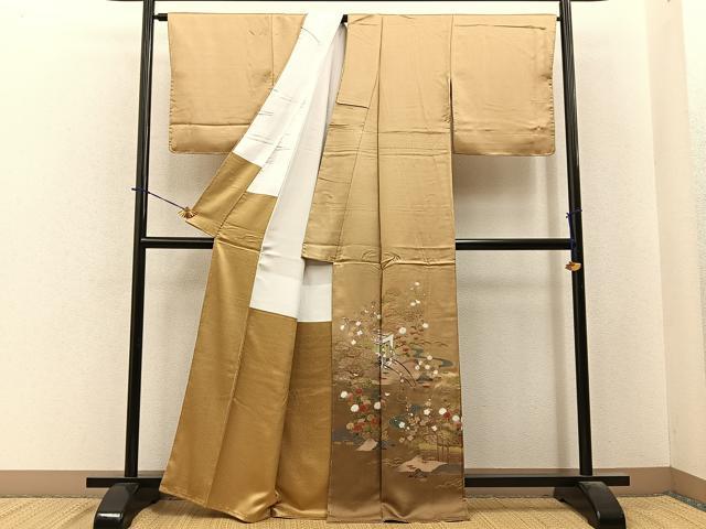 平和屋着物●豪華色留袖　松竹梅　流水御所車文　暈し染め　金彩　正絹　逸品　未使用　BAAY6147hj