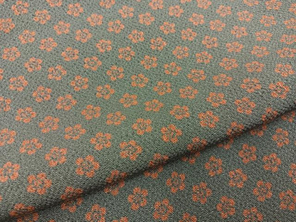 平和屋着物■上質な小紋　梅　鬼しぼ縮緬　正絹　逸品　BAAY6149hj