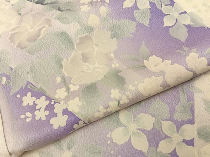 平和屋着物■上質な小紋　草花文　暈し染め　正絹　逸品　BAAY6150hj