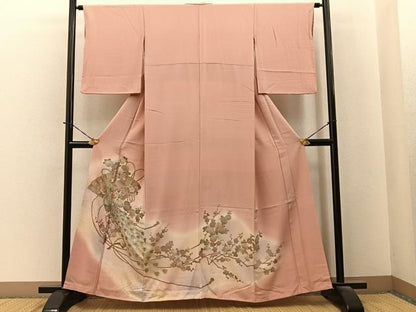 平和屋着物■色留訪問着　鳳凰檜扇花文　暈し染め　金彩　正絹　逸品　BAAY6156hj