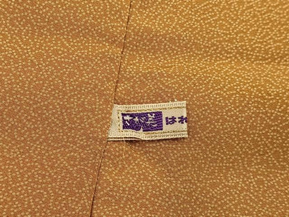 平和屋着物●上質な小紋　こぼれ松葉　濃紺地　さが美扱い　正絹　逸品　BAAY6157hj