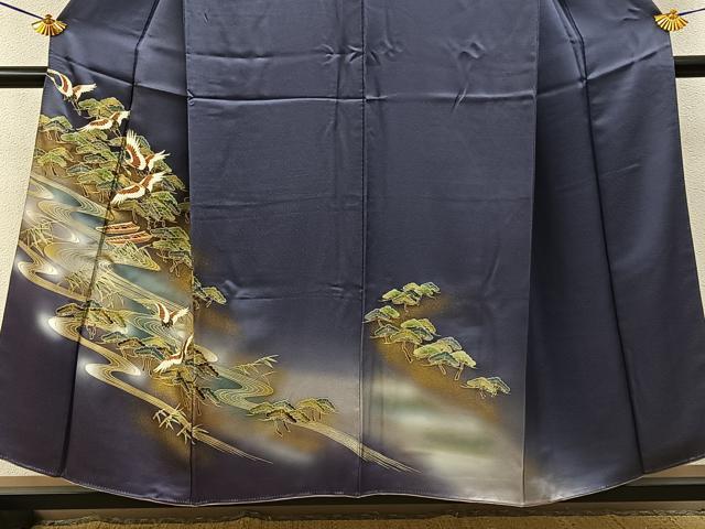 平和屋着物■訪問着　飛鶴浜松文　暈し染め　金彩　さが美扱い　正絹　逸品　BAAY6160hj