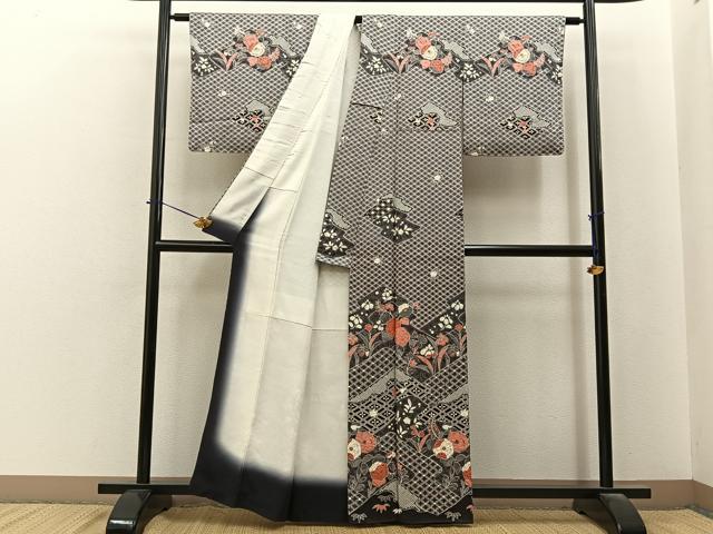 平和屋着物●訪問着　辻が花　絞り　金彩　正絹　逸品　BAAY6165hj