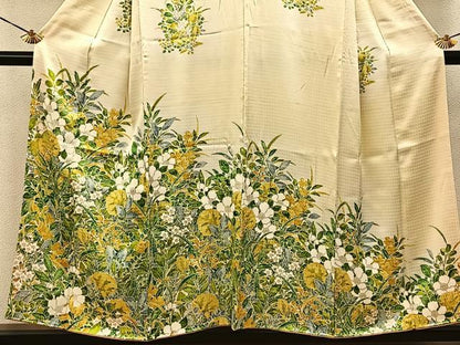 平和屋着物■訪問着　草花文　暈し染め　金彩　正絹　逸品　BAAY6166hj